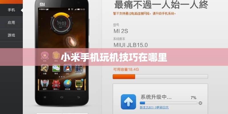 小米手机玩机技巧在哪里