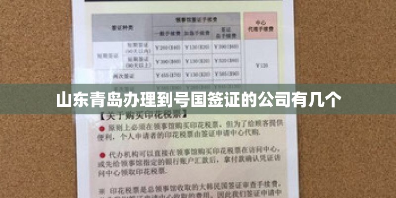 山东青岛办理到号国签证的公司有几个