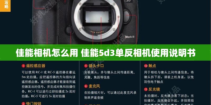 佳能相机怎么用 佳能5d3单反相机使用说明书