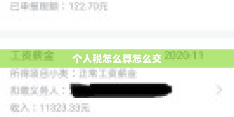 个人税怎么算怎么交 个人税怎么算怎么交